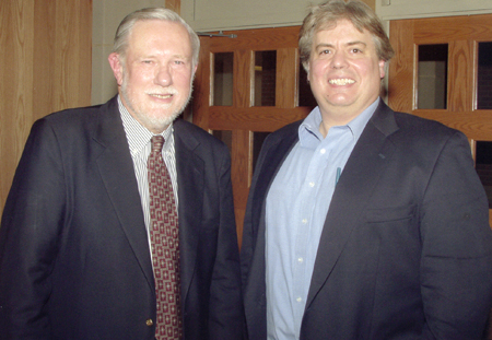 Chuck Geschke and Dan Hanson at JCU in 2005